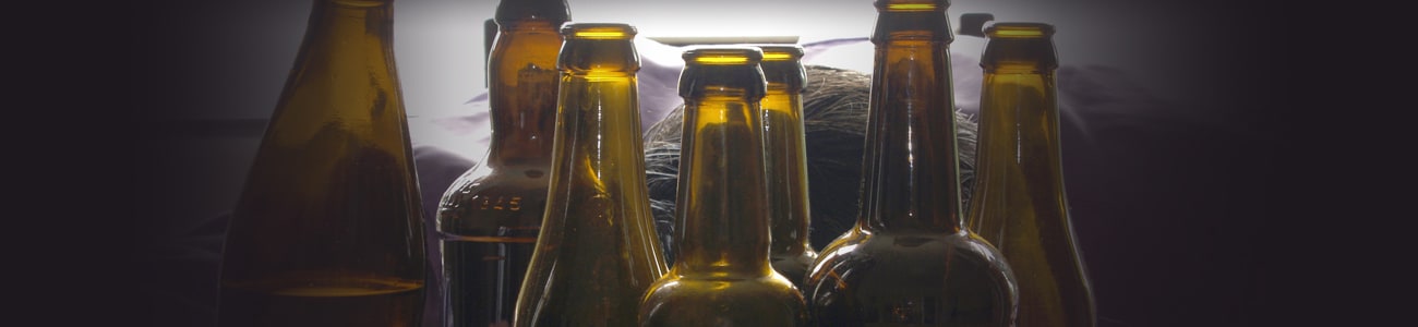 Banner picture of empty beer bottles