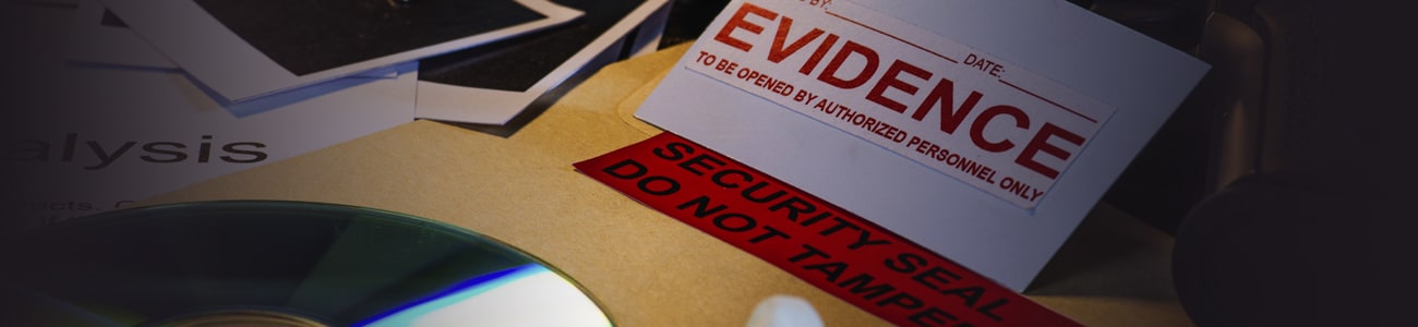 Banner picture of a dvd with the word evidence